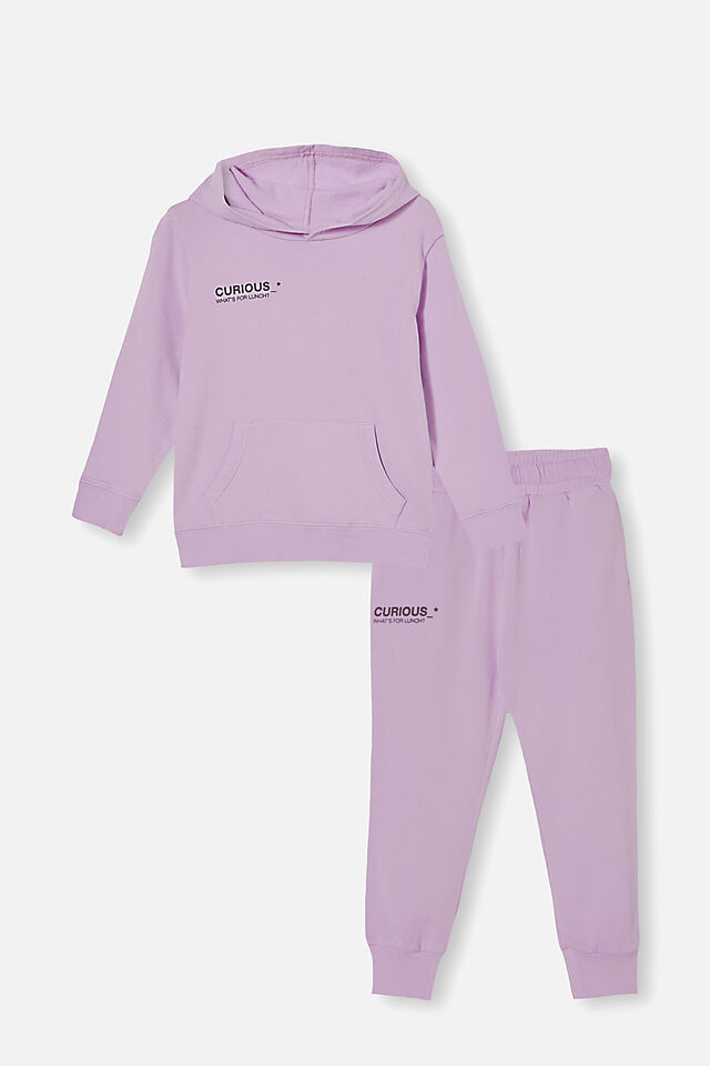 Hoodie and Trackpant Bundle, Pale Violet/ Curious